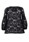 Tunic puff sleeve LACE - black - #5