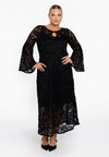 Dress flare LACE - black