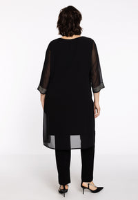 Dress with beads CHIFFON - black - #3