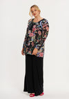 Tunic ORIENTAL FLOWER - black
