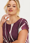 Shirt sleeveless FLORAL MERLOT - dark red - #6