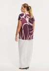 Shirt sleeveless FLORAL MERLOT - dark red - #3