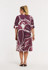 Dress strings FLORAL MERLOT - dark red - #3