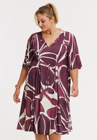 Dress strings FLORAL MERLOT - dark red - #1