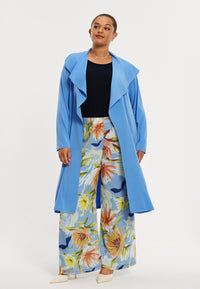 Cardigan draped shawl DOLCE - blue - #1