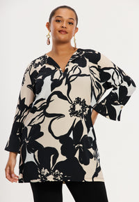 Tunic straight OMBRE - ecru - #1