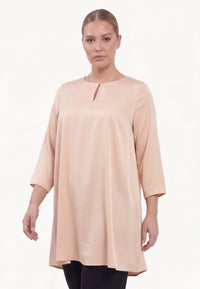 Tunic wide bottom SATIN - pink - #2