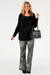 Shirt 1 side drape DOLCE - black - #1