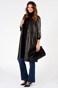 Dress/Blouse leather - black - #1