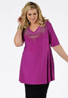 Shirt flare strass neck DOLCE - pink - #2