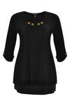 Shirt turn-up sleeves DOLCE - black - #4