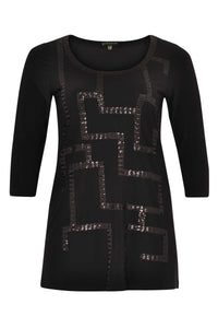 Shirt straight paillet DOLCE - black - #4