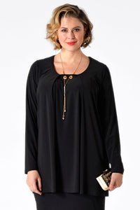 Shirt pleated necklace DOLCE - black - #1
