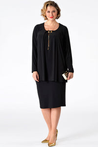 Shirt pleated necklace DOLCE - black - #2