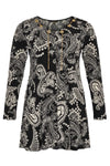 Shirt wide bot necklace SUE - black - #4