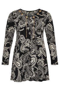 Shirt wide bot necklace SUE - black - #4