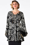 Shirt wide bot necklace SUE - black - #2