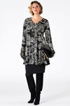 Shirt wide bot necklace SUE - black - #1