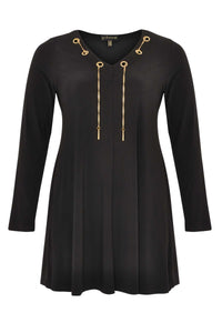 Shirt wide bot necklace DOLCE - black - #4