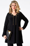 Shirt wide bot necklace DOLCE - black - #2