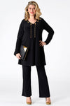 Shirt wide bot necklace DOLCE - black - #1