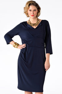 Dress pleated waist - blue - #2
