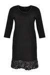 Dress leather roses stroke - black - #4