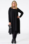 Dress chiffon layer DOLCE - black - #1