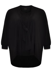 Blouse scarf lace cuff DOLCE - black - #4