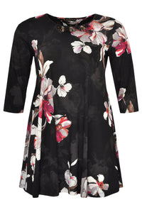 Tunic wide bot beads AURELIA - black - #4