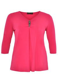 Shirt A-line beaded DOLCE - pink - #4