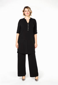 Tunic star buttons DOLCE - black - #1