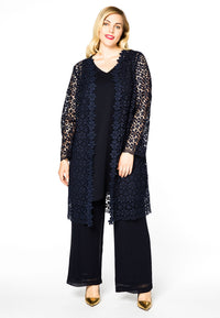 Cardi-jacket LACE - blue - #1