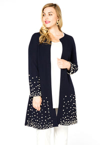 Cardi-jacket PEARLS - blue - #2
