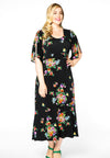 Dress asymmetric bottom ROSA - black - #2