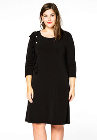 Dress buttoned frill DOLCE - black - #2