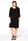 Dress buttoned frill DOLCE - black - #1