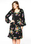 Dress ruffled ROSA - black - #1