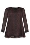 Tunic SNAKE v-neck - red - #4