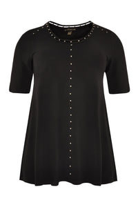 Tunic flare beaded DOLCE - black - #4