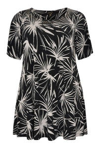 Tunic wide bottom PALMA - black - #4