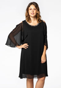 Tunic cold shoulder VOILE - black - #2