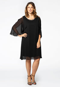 Tunic cold shoulder VOILE - black - #1