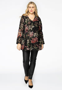 Tunic FLOWER FLOCK - black - #1