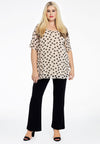 Tunic A-line POLKA - ecru - #1