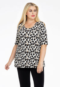 Shirt A-line FELINE - brown - #2