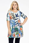 Tunic wide bottom BOTANIC - blue - #2