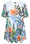 Tunic wide bottom BOTANIC - blue - #4