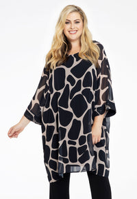Tunic beaded GIRAFFE - brown - #2