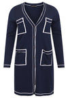 Cardigan contrast piping - blue - #4